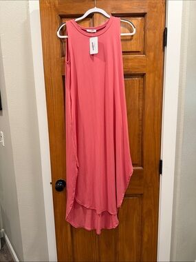 Zenana Outfitters Coral Pink Sleeveless Maxi Dress